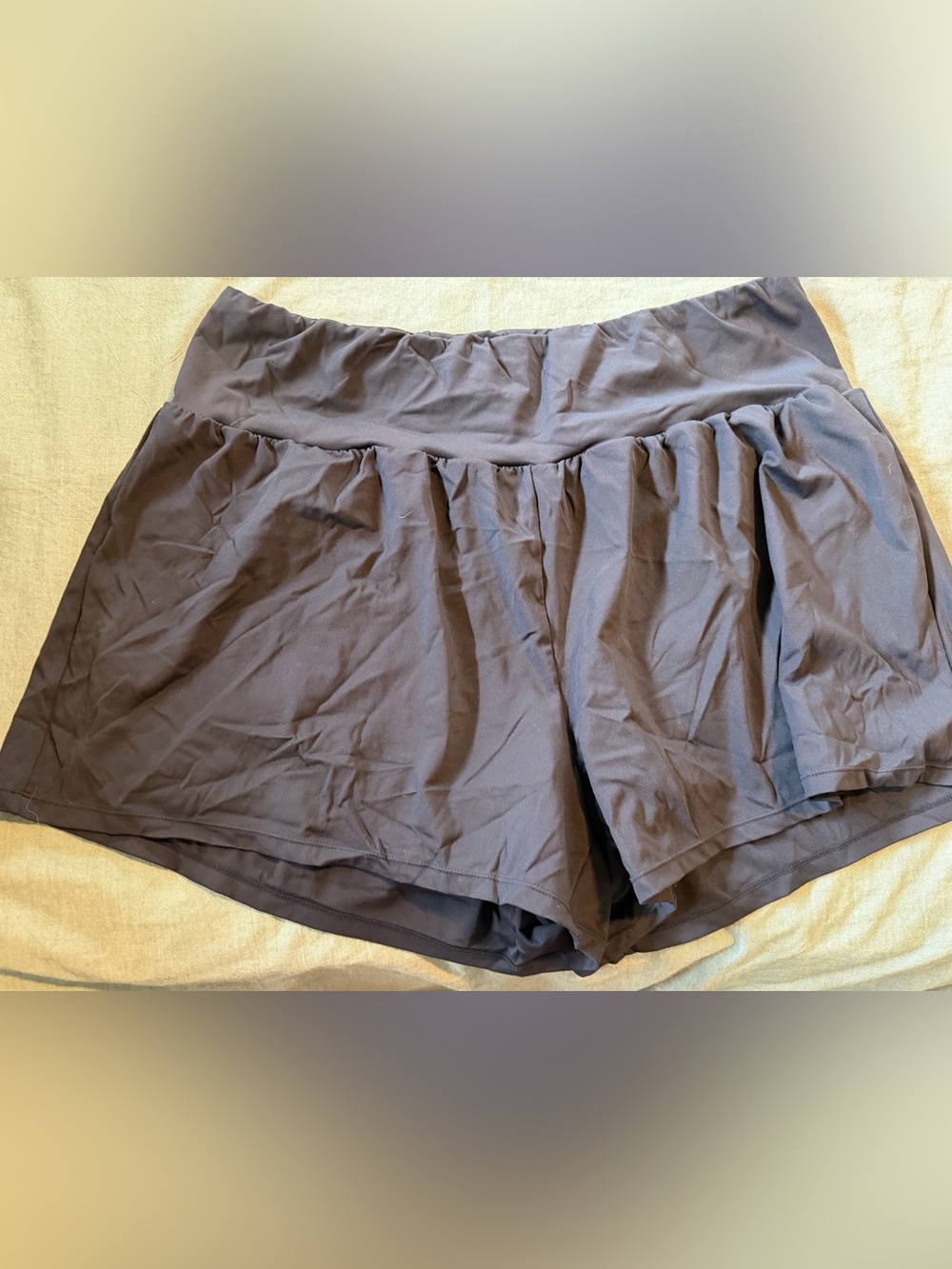 Halara Plus Size 3X Black 2-in-1 Flowy Athletic Shorts Built-In Shorts